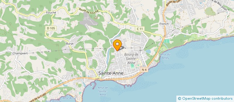 localisation de l'entreprise LE CLUB DES AMIS SAUVETEURS DE LA GUADELOUPE à SAINTE-ANNE