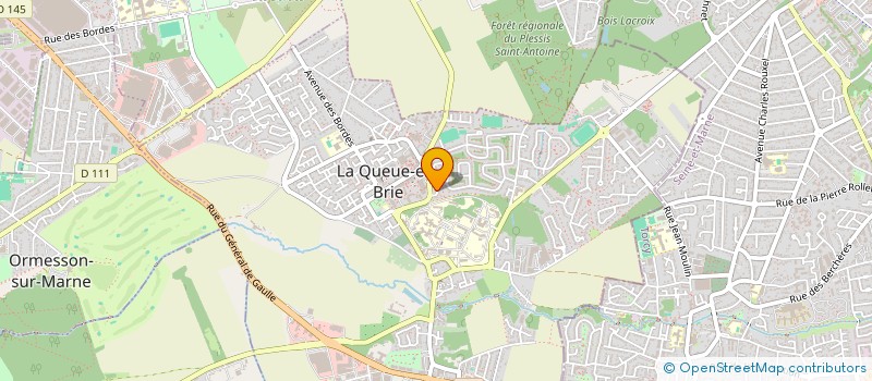 localisation de l'entreprise LE CLUB DES ANCIENS SALARIES DE LA CCAS  LA QUEUE-EN-BRIE