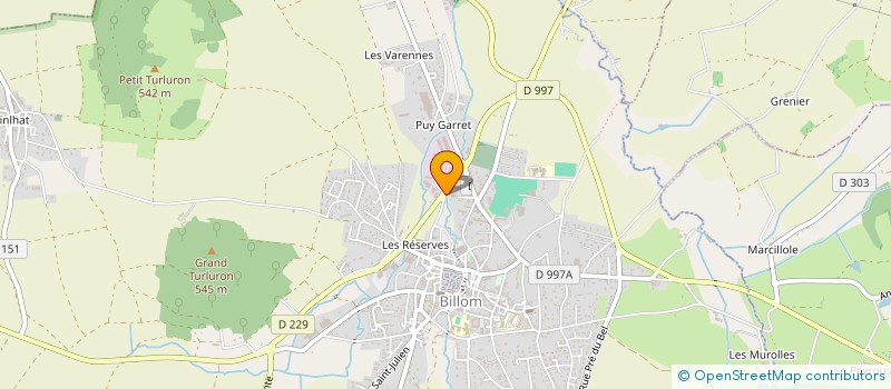 localisation de l'entreprise LE CLUB DES BONS VIVANTS  BILLOM