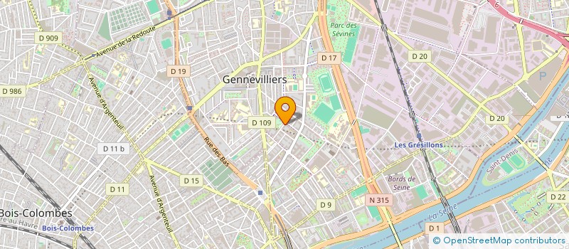 localisation de l'entreprise LE CLUB DES ENTREPRENEURES CHRETIENNES à GENNEVILLIERS