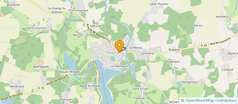 localisation de l'entreprise LE CLUB DES ENTREPRENEURS DU BLAVET A LA RIA  NOSTANG