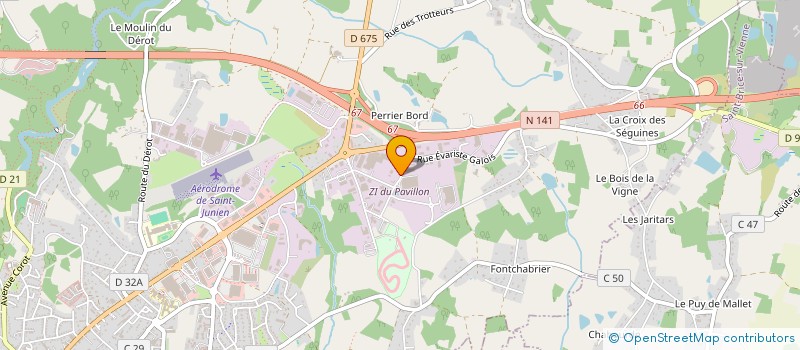 localisation de l'entreprise LE CLUB DES SPORTS à SAINT-JUNIEN