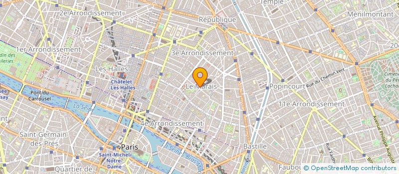 localisation de l'entreprise LE CLUB DU MARAIS  PARIS