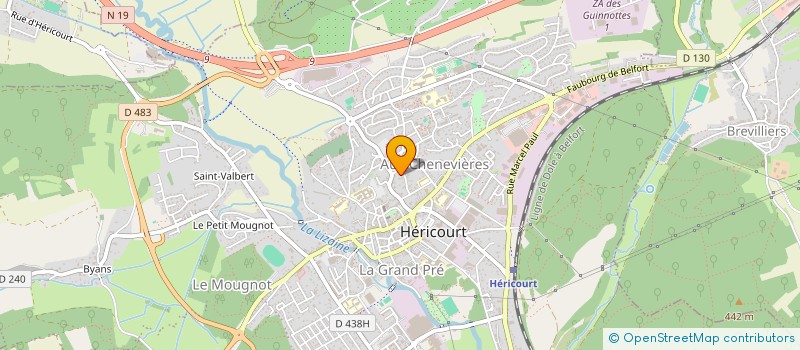 localisation de l'entreprise LE CLUB DU MONT VAUDOIS  ECHENANS-SOUS-MONT-VAUDOIS