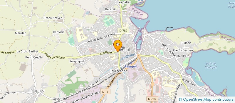 localisation de l'entreprise LE CLUB DU TROISIEME AGE LES HIRONDELLES DU GOELO  PAIMPOL