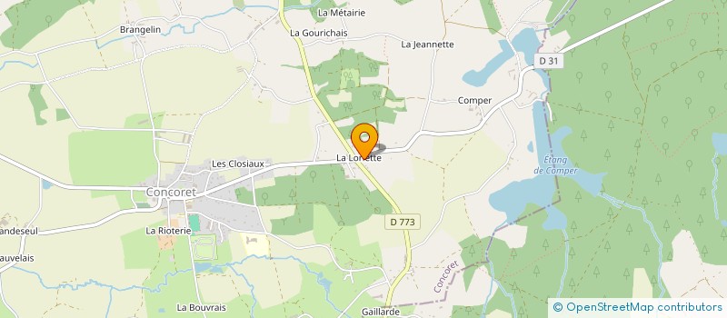localisation de l'entreprise LE CLUB DU VAL AUX FEES à CONCORET