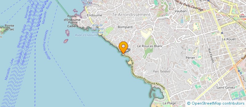 localisation de l'entreprise LE CLUB HOUSE à MARSEILLE 7