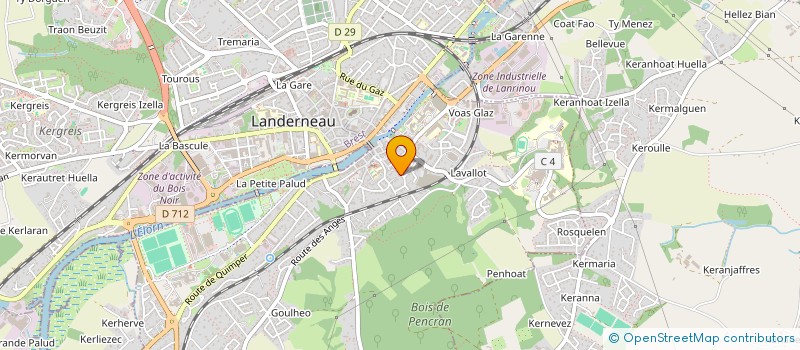 localisation de l'entreprise LE CLUB MER à LANDERNEAU