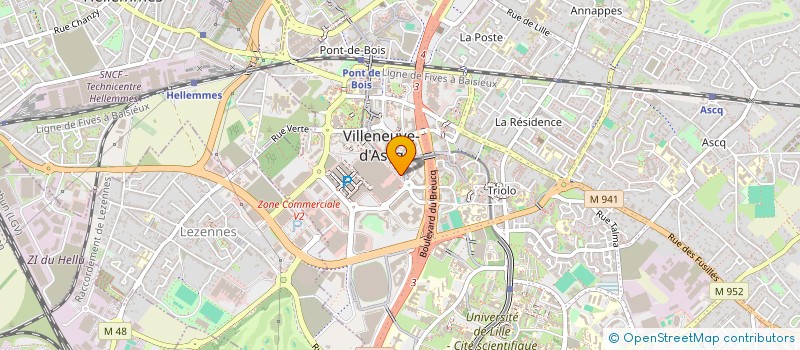 localisation de l'entreprise LE CLUB V2 à VILLENEUVE-D'ASCQ