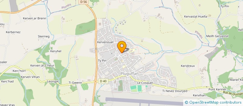 localisation de l'entreprise LE CLUZET  PLUGUFFAN