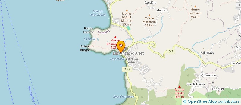 localisation de l'entreprise LE COCO TURQUOISE à LES ANSES-D'ARLET