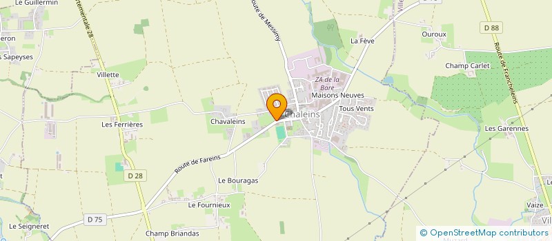 localisation de l'entreprise LE COCON D'OCEANE  CHALEINS