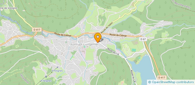localisation de l'entreprise LE COCON DE BEAUTE à XONRUPT-LONGEMER