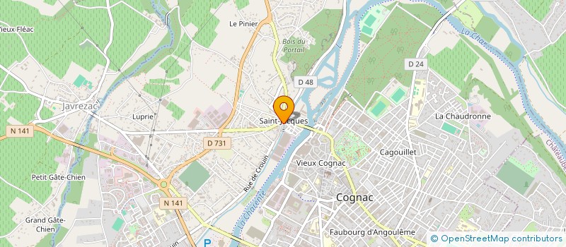 localisation de l'entreprise LE COCON DES DROLES à COGNAC