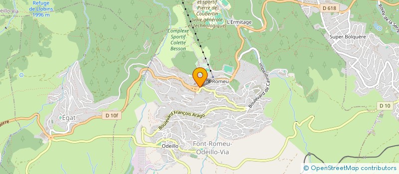 localisation de l'entreprise LE COCON DES NEIGES à FONT-ROMEU-ODEILLO-VIA