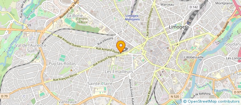 localisation de l'entreprise LE CODE BAR à LIMOGES