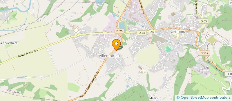 localisation de l'entreprise LE COEUR DES MUSES  VILLEMOIRIEU