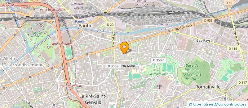 localisation de l'entreprise LE COEUR DU JARDIN  PANTIN