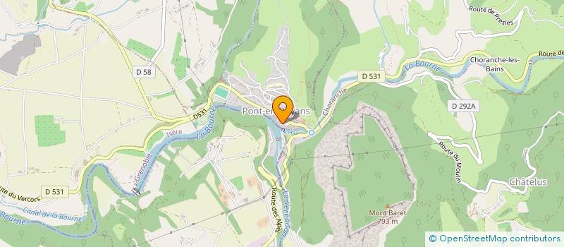 localisation de l'entreprise LE COEUR ECONOMIQUE DES TROIS CHATEAUX  PONT-EN-ROYANS