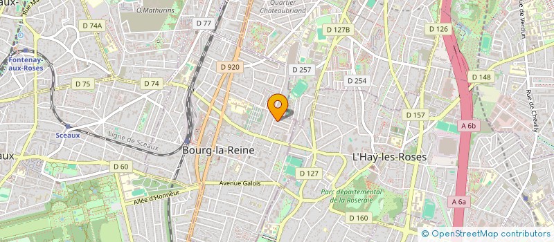 localisation de l'entreprise LE COFFRE A JOUER à BOURG-LA-REINE