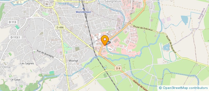 localisation de l'entreprise LE COFFRE A JOUETS  MONTBRISON