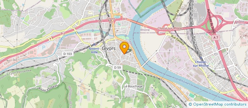 localisation de l'entreprise LE COIN DES VIANDES  GIVORS