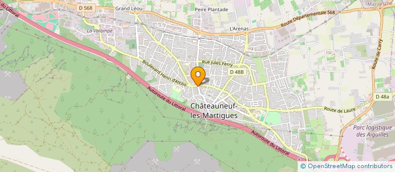 localisation de l'entreprise LE COIN DU PRIMEUR  CHATEAUNEUF-LES-MARTIGUES