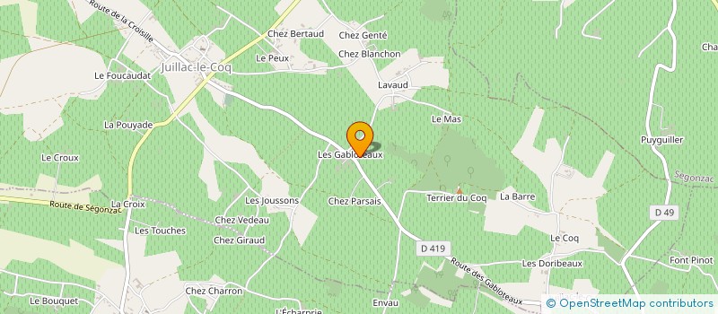 localisation de l'entreprise LE COL DE CYGNE à JUILLAC-LE-COQ