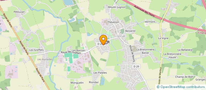 localisation de l'entreprise LE COLIBRI à VIRIAT