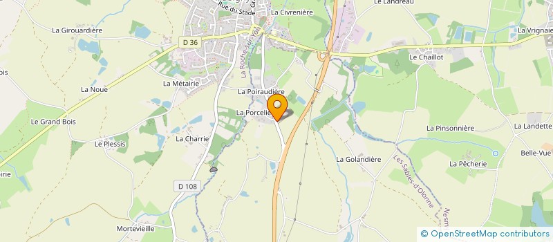 localisation de l'entreprise LE COLIBRI  LA BOISSIERE-DES-LANDES