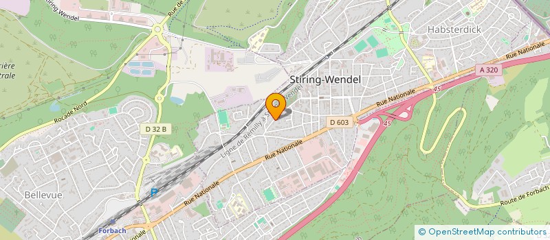 localisation de l'entreprise LE COLIBRI  STIRING WENDEL