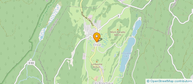 localisation de l'entreprise LE COLLECTIF CHATIROZE  ETIVAL