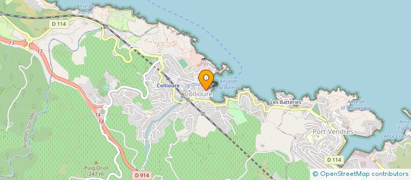 localisation de l'entreprise LE COLLIOURE DE WILLY MUCHA  COLLIOURE