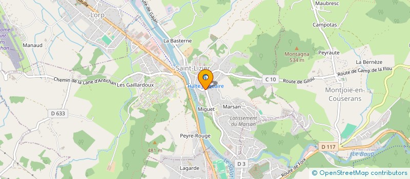 localisation de l'entreprise LE COLOMBIER à SAINT-LIZIER