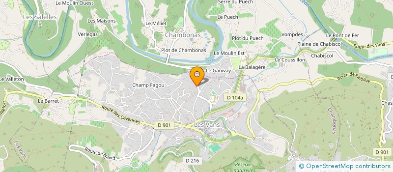 localisation de l'entreprise LE COLOMBIER D'ANTAN  LES VANS