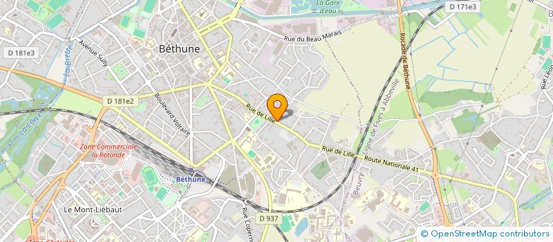 localisation de l'entreprise LE COME BACK  BETHUNE