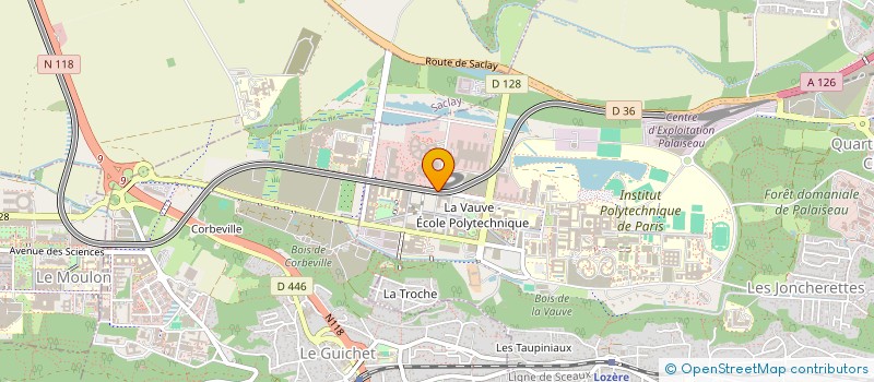 localisation de l'entreprise LE COMITE D ETABLISSEMENT EDF R ET D  PALAISEAU