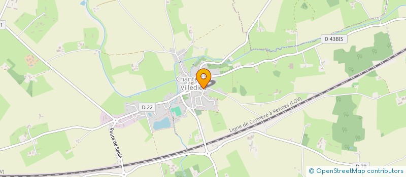 localisation de l'entreprise LE COMITE DE LA BONNE HUMEUR  CHANTENAY-VILLEDIEU