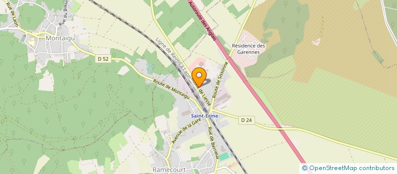 localisation de l'entreprise LE COMITE DES FETES DE OUTRE  SAINT-ERME-OUTRE-ET-RAMECOURT