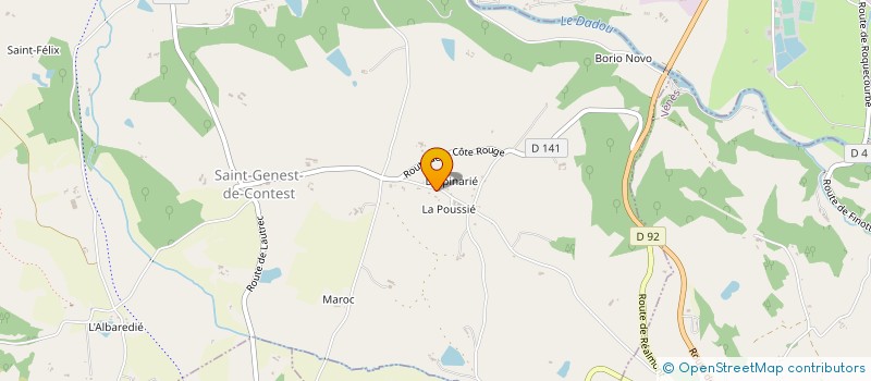 localisation de l'entreprise LE COMITE DES FETES DE SAINT GENEST  SAINT-GENEST-DE-CONTEST