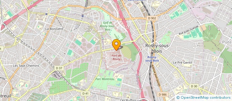 localisation de l'entreprise LE COMITE DES FETES DES ROSNEENS DU FORT à ROSNY-SOUS-BOIS