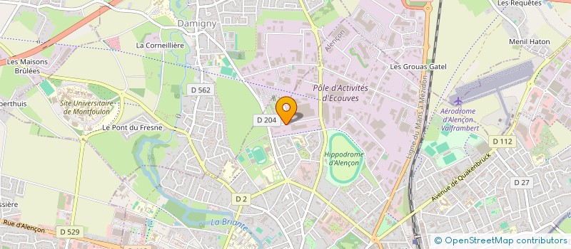 localisation de l'entreprise LE COMITE DES OEUVRES SOCIALES DU SERVICE DEPARTEMENTAL D'INCENDIE ET DE SECOURS DE L'ORNE - COSSDISO - à ALENCON