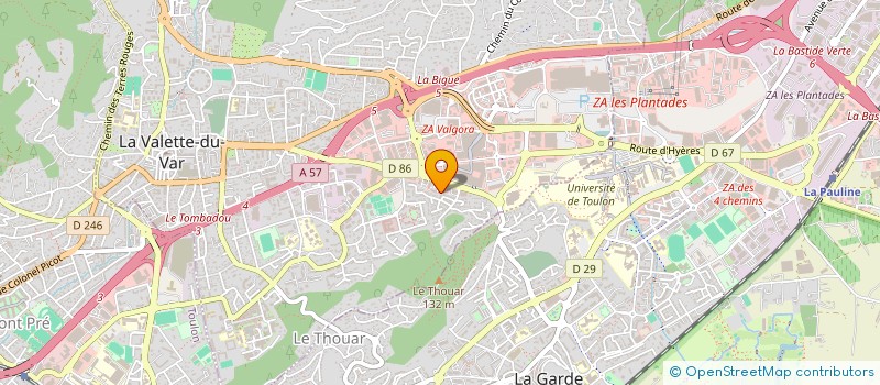 localisation de l'entreprise LE COMPAS DANS L'OEIL à LA VALETTE-DU-VAR