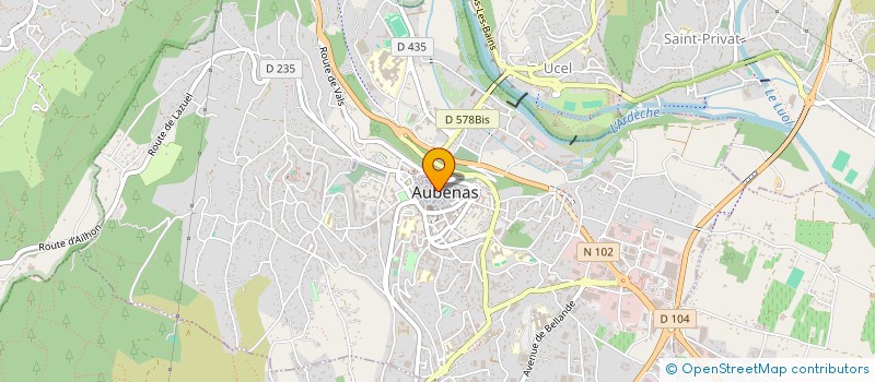 localisation de l'entreprise LE COMPTOIR CAFE à AUBENAS