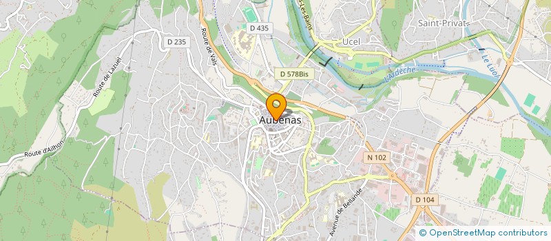 localisation de l'entreprise LE COMPTOIR CAFE à AUBENAS