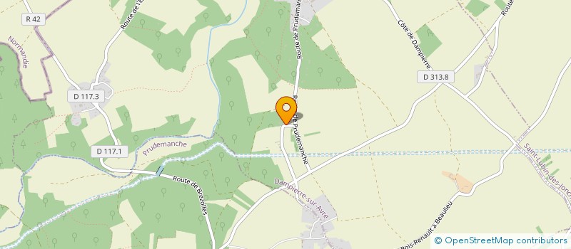 localisation de l'entreprise LE COMPTOIR DE BADINVILLE à DAMPIERRE-SUR-AVRE