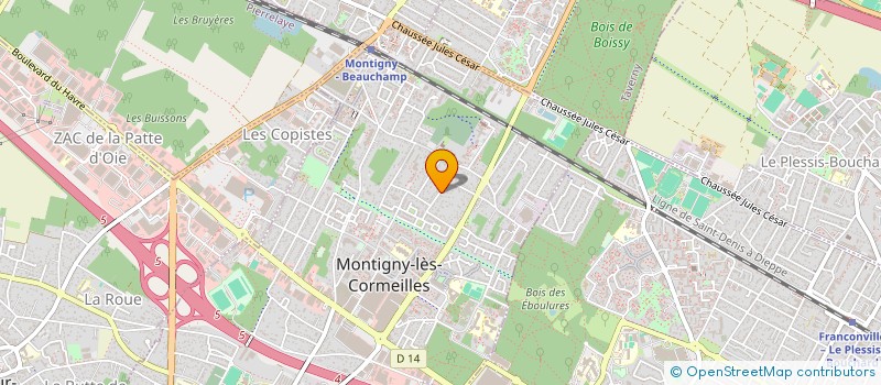 localisation de l'entreprise LE COMPTOIR DE L IMPRIME  MONTIGNY-LES-CORMEILLES