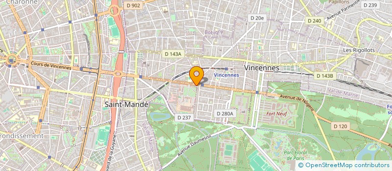 localisation de l'entreprise LE COMPTOIR DE L'OPTIQUE à VINCENNES