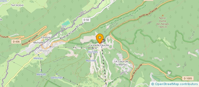 localisation de l'entreprise LE COMPTOIR DE LA FAUCILLE  MIJOUX