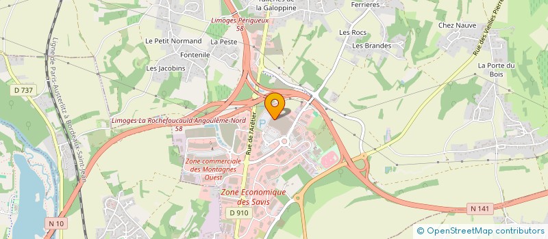 localisation de l'entreprise LE COMPTOIR DE LA PISCINE ET ARROSAGE à CHAMPNIERS